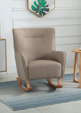 Modern Rocking Chair Sofa Armchair Modern Accent Chair, Greige