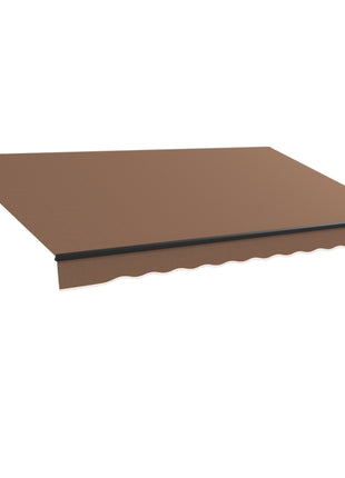 12' x 10' Retractable Awning, 280gsm UV Resistant Sunshade Shelter for Deck, Balcony, Yard, Coffee