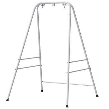 Hammock Chair Stand  Indoor and Outdoor Use with Anti-Slip Foot Pads, 2 Carabiners, White