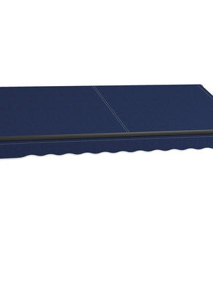 8' x 6.5' Retractable Awning, 280gsm UV Resistant Sunshade Shelter for Deck, Balcony, Yard, Blue