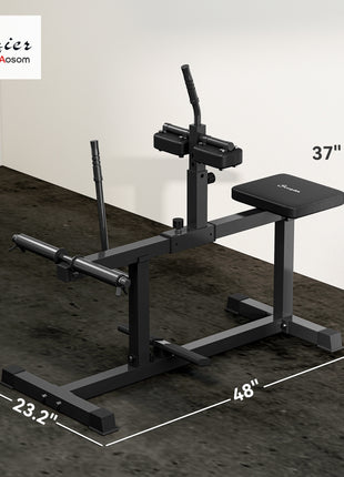 Adjustable Steel Seated Calf Raise Exercise Strength Training Gym Equipment, Black