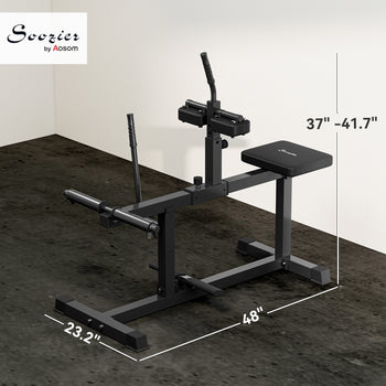 Adjustable Steel Seated Calf Raise Exercise Strength Training Gym Equipment, Black