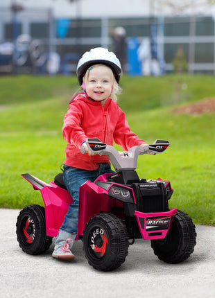 6V Electric Toy Car with Forward Backward, Wear-Resistant Wheels for Ages 18-36 Months, Pink