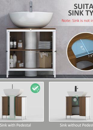 Bathroom Sink Cabinet, Freestanding Under Sink Cabinet Adjustable Shelf
