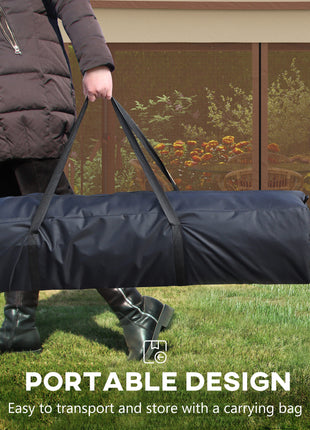 Outdoor Patio Pop Up Canopy Gazebo Shelter with Zipper Netting, Carry Bag, 11' x 11', Khaki