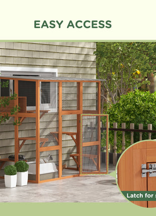 Catio Cat Window Box Outside Enclosure with Bridge Platforms