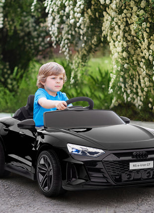 Licensed Audi RS e-tron GT 12V Ride On Car Truck for Kids, Electric Car Ride On Vehicle w/Parent Remote Control, Music, Lights, for Toddlers, Black