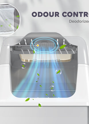 Extra Large Stainless Steel Litter Box, Enclosed Cat Litter Box with Scoop, Deodorizer Bag, Sand Drop Pedal