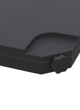 4 Pcs Cantilever Patio Umbrella Base Stand, Outdoor Offset Umbrella Weight Plates, 158 lb Sand or 60 Liter  Water, Black