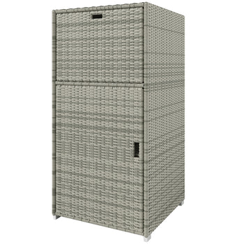 Outdoor Towel Rack for Pool w/ Drawer & Cabinet, Gray