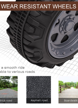 Kids ATV Four Wheeler  Ride on Car, Motorized Quad, 6V Battery Powered Electric Quad with Songs for 18-36 Months, Black