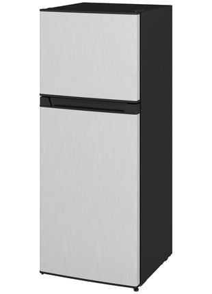 Small Fridge with Freezer, 4 Cu Ft Refrigerator with Reversible Doors, Silver
