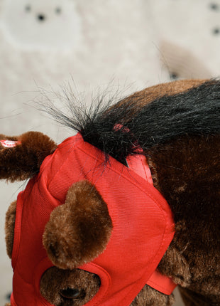 Ride on Horse for Kids 3-8 Years Old w/ Neighing Sound, Saddle & Stirrups