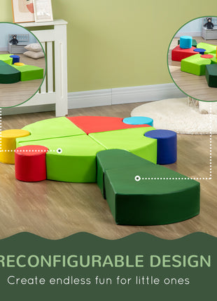 10-Piece Soft Play Set for Creativity, Climb and Crawl Foam Playset with Easy-to-Clean Surface, Activity Play Structures for 18 Months Old