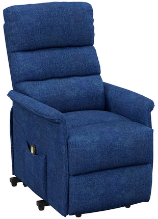 Power Lift Chair for Seniors, Electric Lift Recliner Chair with Remote Control, Side Pockets for Living Room, Dark Blue