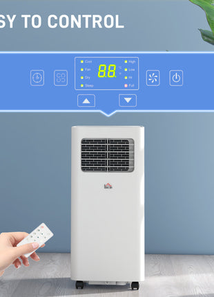8000 BTU Mobile Air Conditioner, 345 Sq. Ft., AC Unit with Dehumidifier, Sleep, 24H Timer On/Off, Window Kit, White