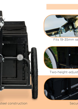 Trailer for Bike, Bicycle Cargo Trailer with Removable Storage Box, No Bottom