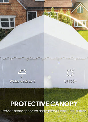 20' x 40' Party Tent, Outdoor Canopy Tent with Removable Sidewalls, 12 Windows for Parties, Wedding, Events, BBQ, White