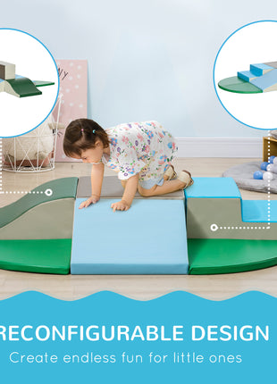 6-Pieces Foam Climbing Blocks for Toddlers 1-3 Years, Soft Play Set for Climb and Crawl, Contemporary