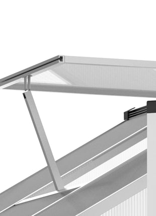 6' L x 6' W Walk-In Polycarbonate Greenhouse with Roof Vent for Ventilation & Rain Gutter for Winter