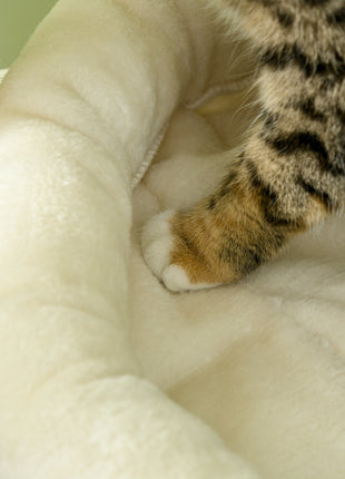 Cat Tree, 3 Level Cat Tower with Scratching Posts, Bed, Condo, Badminton Toys, for Multiple Kittens