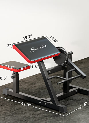 2-In-1 Bicep Preacher Curl Bench Bicep Curl Machine with Adjustable Seat and Elbow Cushion, for Home Gym Workout