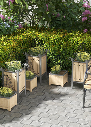 6 Pack Garden Cloches for Plants, 16" x 13" Metal Crop Cage, Plant Cages to Keep Animals Out, Black