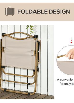 2 Pack Folding Camping Chair, Portable Beach Chairs Armchairs, Perfect for Festivals, Fishing, Picnic and Hiking, Khaki