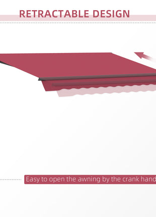 Patio Awning Canopy Retractable Deck Door Outdoor Sun Shade Shelter