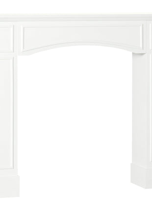 Modern Fireplace Mantel, Surround Mantels for Fireplace with Decorative Pattern Interior Width 29" White