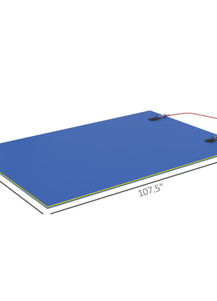 9' x 6' Lily Pad Water Mat for 2 Adults, Floating Water Pad for Lake, Pool, Ocean, Beach, and Boating, Blue