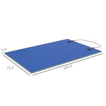 9' x 6' Lily Pad Water Mat for 2 Adults, Floating Water Pad for Lake, Pool, Ocean, Beach, and Boating, Blue