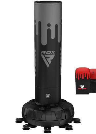 RDX F9 6ft Adults Free Standing Punch Bag With Bag Mitts For Training & Workout Set