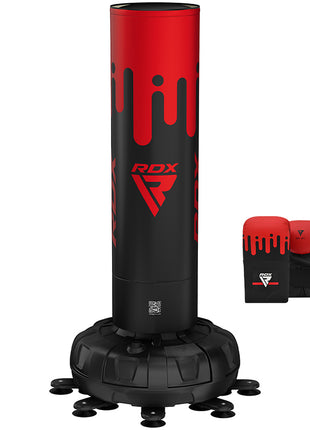 RDX F9 6ft Adults Free Standing Punch Bag With Bag Mitts For Training & Workout Set