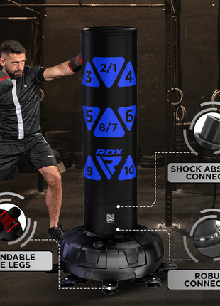 RDX KT Ronin 6ft 2-in-1 Free Standing Target Punch Bags With Mitts Set