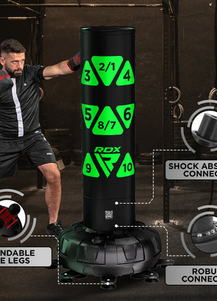 RDX KT Ronin 6ft 2-in-1 Free Standing Target Punch Bags With Mitts Set