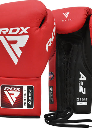 RDX APEX Competition/Fight Lace Up Boxing Gloves