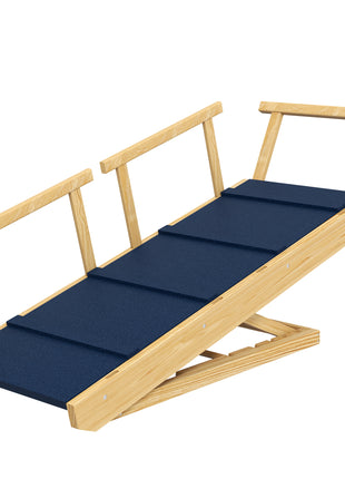 Dog Ramp, Adjustable Height Pet Steps, Foldable Dog Stairs with Non-slip Mat for Small to Large Dogs