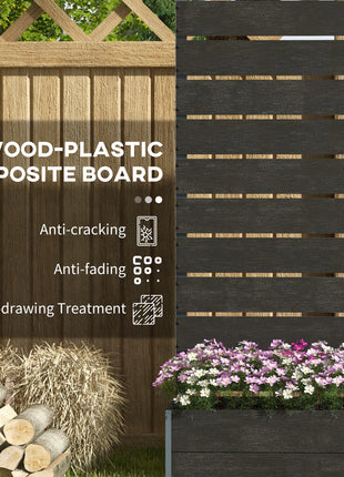 Trellis Planter for Climbing Plants, Raised Garden Bed with Trellis, Planter Box for Outdoor, 28.25" x 15" x 59", Black