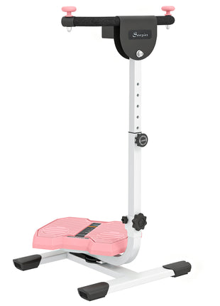 Foldable Ab Twister Board for Waist Trimming with LCD Display, Ab Workout Equipment for Women and Men, Pink