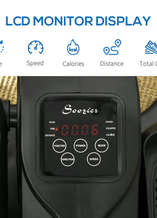 Under Desk Elliptical Exercise Machine, Powered Ellipse Leg Exerciser, Mini Rehabilitation Bike with Adjustable Speed, Remote & LCD Display for Home & Office