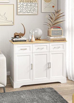 Modern Kitchen Sideboard Buffet Cabinet with Storage, Kitchen Island Dining Room Cabinet Living Room Furniture