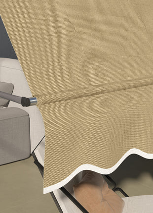 10' x 4' Manual Retractable Awning, Non-Screw Patio Awning, UV Resistant, for Window or Door, Beige