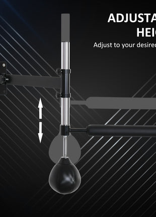 Lightweight Fast-Reflexes Speed Bag Boxing Punching Bag Wall Mount Height Adjustable, MMA, Martial Arts, and Boxing Equipment for Training at Home, Heavy-Duty, 9" H x 7" Dia.