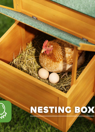 Extra Large Run Included Chicken Coop with Removable Tray Orange