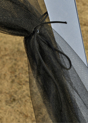 10'x10' Outdoor Party Tent Canopy with Mesh Sidewalls, Patio Gazebo Sun Shade Screen Shelter, gray