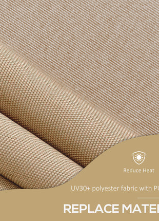 6.5' x 4' Manual Retractable Awning, Non-Screw Patio Awning, UV Resistant for Window or Door, Beige