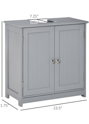 Bathroom Vanities, Bathroom Sink Cabinets with U-Shape Cut-Out and Adjustable Internal Shelf, Gray