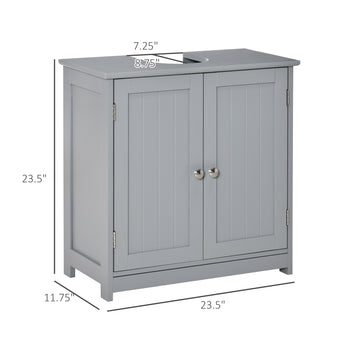 Bathroom Vanities, Bathroom Sink Cabinets with U-Shape Cut-Out and Adjustable Internal Shelf, Gray