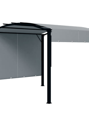 11' x 11' Outdoor Retractable Pergola with Canopy for Backyard, Gray